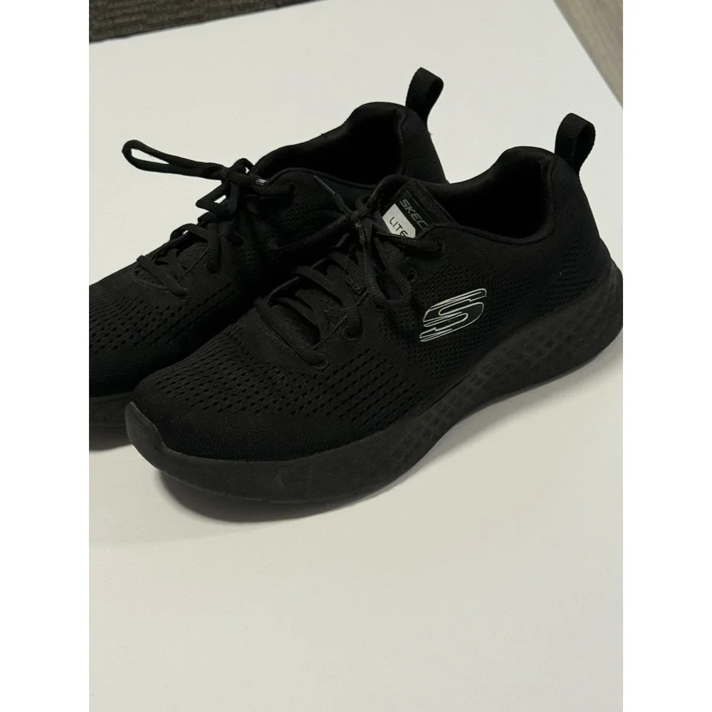 Skechers Lite Foam 16898-BBk Mens 8 US Trainers Shoes Black Textile Sneaker
